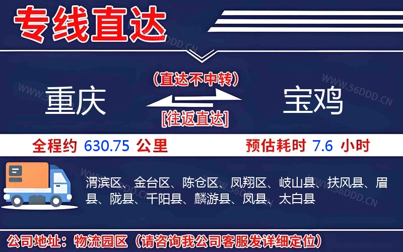重庆到宝鸡