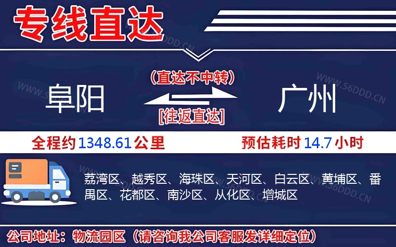 阜阳到广州