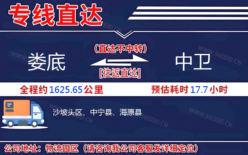 娄底到中卫物流公司