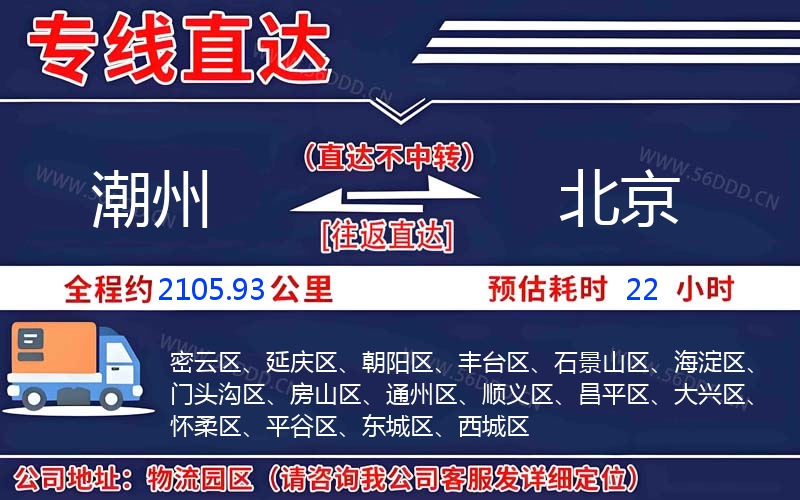 潮州到北京
