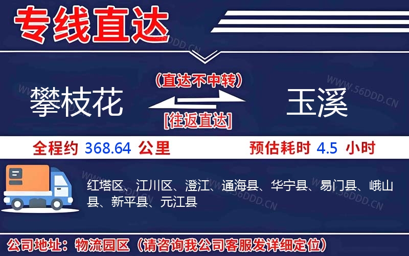 攀枝花到玉溪物流公司