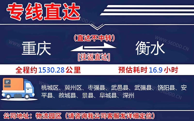 重庆到衡水物流公司
