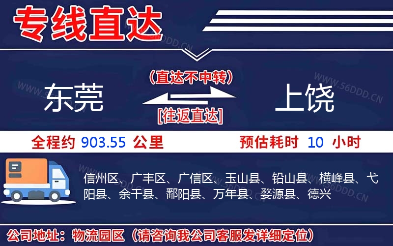 东莞到上饶