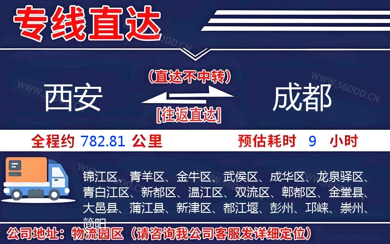 西安到成都物流公司