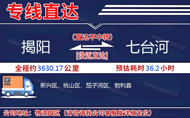 揭阳到七台河物流公司