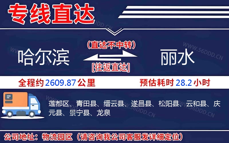 哈尔滨到丽水