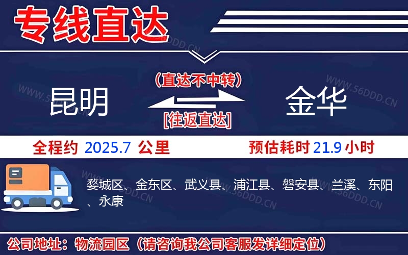 昆明到金华